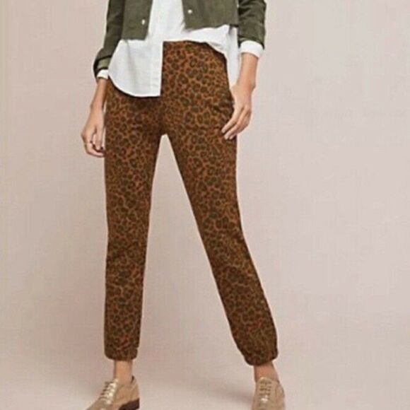 Sanctuary X Anthropologie Leopard Jogger Pants NEW - Picture 9 of 9
